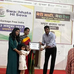 We are grateful to have received our first appreciation award from the Joint Commissioner of the Swachh Bharat Mission. This honor from the MCG recognizes our community's dedicated efforts in promoting a zero-waste lifestyle.