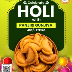 For a different flavour, try our Panjiri Gunjiya. It has a unique, wholesome filling that makes it a delicious and satisfying sweet for Holi.