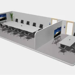Our end-to-end meeting room solutions encompass everything from initial design to final implementation. We integrate video conferencing systems, interactive displays, and room automation to create a productive and collaborative environment for both in-person and remote participants.