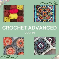 Ready to take your crochet skills to the next level? This is the title card for our advanced course, where you'll learn new stitches and create complex projects.