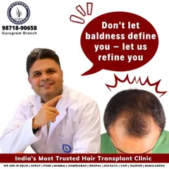 Don't let baldness define you. At our Gurugram clinic, we are dedicated to refining your look and restoring your confidence with expert care and proven hair transplant techniques.