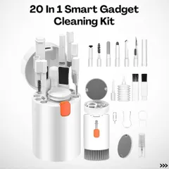 The ultimate gift for any tech enthusiast. This 20-in-1 smart gadget cleaning kit has everything you need to keep your devices spotless, all packed in a compact and portable container.