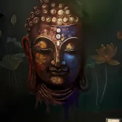 Art can bring a sense of peace and tranquility. For this serene Buddha portrait at a tattoo studio in Kannur, we blended rich colors with delicate gold foil details. This piece highlights our ability to work with mixed media to create art with depth and soul.