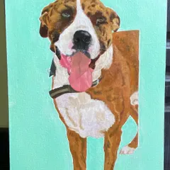 A finished oil portrait of a handsome dog. I focus on the details, from the expression in the eyes to the texture of the fur, to create a realistic and heartfelt tribute.