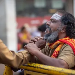 A moment of pure devotion captured during our walk around Arunachala. This man's expression of faith is a powerful reminder of what drives so many to undertake these sacred journeys. It is a connection that transcends words.