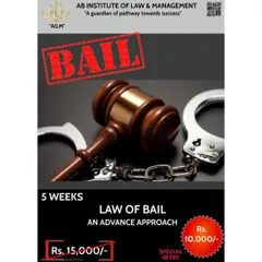 My course on the Law of Bail is designed for young lawyers who face difficulties drafting and arguing bail applications. This 5 week program covers everything from procedural law and drafting techniques to the right time to file for bail and how to handle proceedings in District Courts, High Courts, and the Supreme Court.