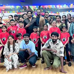 The amazing first batch of our 2025 Kids Summer Camp. This group photo captures the happy faces after a successful performance, surrounded by instructors and special guests who came to support them.