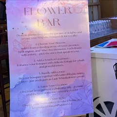 For this Bridgerton-themed Godh Bharai, we set up an interactive 'Flower Bar' where guests could create their own bouquets as a party favor.