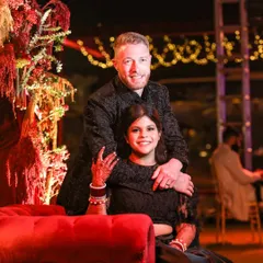 We believe a reception should feel like a galaxy of joy. For this night, we draped the sky in rich red fabric and a constellation of fairy lights, creating a warm, vibrant space where guests could share laughter and make memories under the stars.