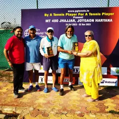 Honoring the winners of the MT 400 event in Jhajjar, Haryana. These ITF tournaments are a testament to the lifelong passion for competitive tennis.