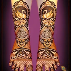 Your bridal look is complete only with beautifully adorned feet. This elegant feet design features majestic swans framed by intricate jaal work and delicate floral patterns, ensuring you look royal from head to toe.