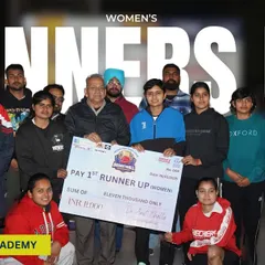 The runners-up, Delhi Sports Academy, are honored. In our tournaments, we celebrate the spirit of competition and acknowledge the hard work of all the final teams.