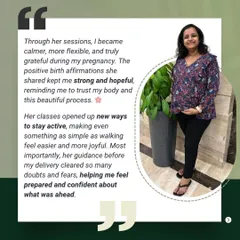 "Through her sessions, I became calmer, more flexible, and truly grateful." Melita's words on how our classes helped her feel prepared and confident for delivery are why I do what I do.