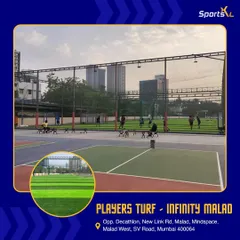This facility at Players Turf in Malad shows my ability to integrate different sports surfaces. Here, I constructed a professional pickleball court adjacent to a football turf, creating a versatile multi-sport hub for athletes.