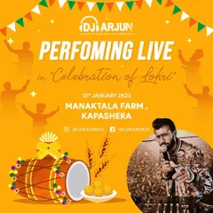 Celebrating Lohri at Manaktala Farm, Kapashera. My set for Lohri includes a mix of traditional Punjabi folk, Bollywood hits, and dhol beats.