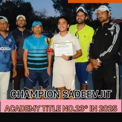 Champion Sadeevjit, our Under-16 winner at the Ad in Tennis Open Tournament. He and his teammates represented the academy well, showcasing the strength of our advanced batch.