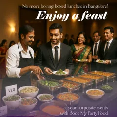 Say goodbye to boring boxed lunches. I create a full feast for your corporate events, offering a wide variety of vegetarian dishes served in a professional buffet setup. It’s about turning a simple meal into a highlight of the day.