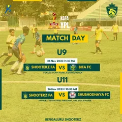 Announcing upcoming KSFA YPL fixtures for our U-9 and U-11 football squads. Clear communication is a key part of our tournament management.