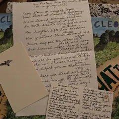 A handwritten poem and heartfelt notes for a graduate. These personal, handmade gifts are a testament to the deep, meaningful relationships that are formed within our school community.