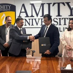 I am signing a Memorandum of Understanding with Amity University. This partnership provides scholarships from 25% to 100% for our meritorious karate players, ensuring they can pursue higher education while building their athletic careers.