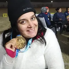 The moment of victory. We celebrate our para-archer Shriya Joshi proudly displaying her gold medal after a triumphant performance at the 5th Para National Archery Tournament.