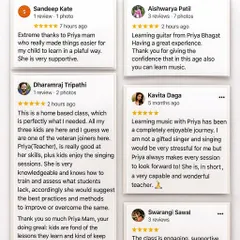 Our community's voice is our biggest trophy. This is just a glimpse of the kind words from students and parents who have found joy and confidence in music with us. We are so grateful for their trust.