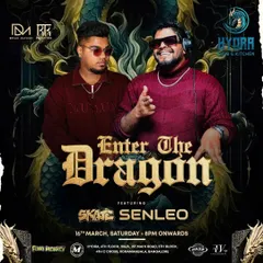 "Enter The Dragon" event flyer, a themed Saturday night where I performed alongside DJ Senleo at Hydra.