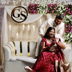 A beautiful candid moment from Shruti's engagement. The makeup was designed to look flawless both in person and on camera, ensuring she looked radiant from every angle.