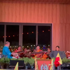 This is my special "Pancha Veena" concert, where five veenas play in harmony. The sound is so powerful and majestic, and it was an honor to perform this for the Kannada Rajyotsava celebrations.