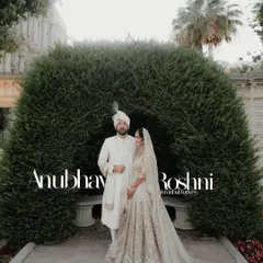 Anubhav and Roshni's wedding in Istanbul was a fairytale. This portrait, set against the perfectly manicured gardens and historic architecture of the Ciragan Palace, captures the timeless elegance of their celebration.
