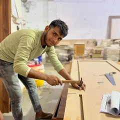 A happy moment from our workshop. Our skilled carpenters are the backbone of our work, bringing designs to life with their hands-on expertise and dedication to quality.