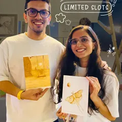 Looking for a unique date idea? An art date is a perfect way to connect and create something beautiful together, just like this couple did in my coffee painting workshop.