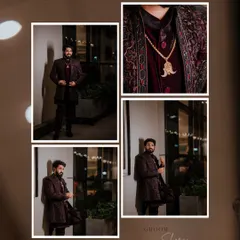 A portrait series of the groom, Sharan, in his ornate sherwani. We captured his regal look, including a close-up of his personalized pendant.