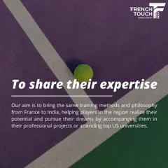 Our core mission is to share our expertise. We aim to help players in India realize their potential and pursue their dreams, whether that's a professional career or attending a top U.S. university on a tennis scholarship.