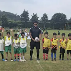 Our U-7 and U-9 teams lined up and ready for their Reliance Foundation Youth League match. The excitement and team spirit are clear to see.