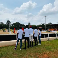Our trainers observing a competition. We are not just coaches; we are lifelong students of the sport, always watching and learning to bring the best techniques and insights back to our riders at Zippy.