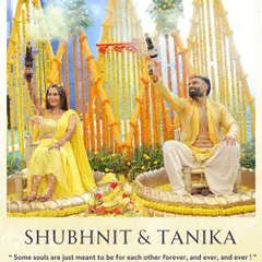We love bringing a modern, fun twist to traditional ceremonies. Here, the couple celebrates their Haldi with playful smoke guns, creating a high energy, unforgettable shot that perfectly captures their personalities.