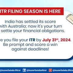 The Income Tax Department uses creative reminders to emphasize the filing season. As this official post suggests, it is time to settle your financial obligations by ensuring your ITR is filed by the July 31st, 2024 deadline.