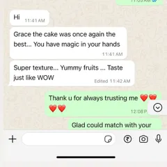 "You have magic in your hands... Super texture... Yummy fruits... Taste just like WOW." I was so happy to receive this review for one of my fresh fruit cakes.