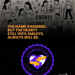The name changed from Smileys to The Inclusion Movement to Karmasthan, but the heart is still 100% the same. This graphic shows our evolution, rooted in volunteering and inclusion, with our official logo.