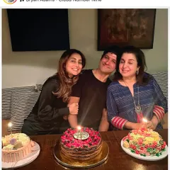 Another wonderful shot from the celebration, shared by Zoya Akhtar. It's always a joy to see my creations bringing smiles to faces.