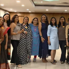 A group photo with some of the wonderful ladies from the Ghoghari Ladies Forum. It was a pleasure to host for such an enthusiastic and fun-loving group.