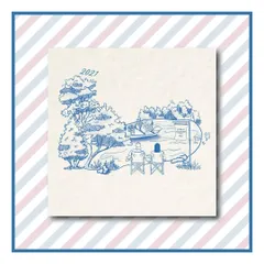 This illustration captures a quiet, happy moment the couple shared together. Including these personal memories helps us create an invitation that truly feels like a reflection of their relationship.
