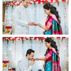 The traditional ring exchange ceremony is a cornerstone of the engagement. I capture both the formal placement of the ring and the gentle, respectful kiss to the hand that follows.