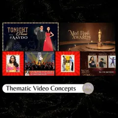 Beyond the stage, we create thematic video concepts that can be played during the sangeet. From talk show parodies like 'Tonight with #AAYDO' to mock awards shows, these videos add a fun, personal, and cinematic element to your event.