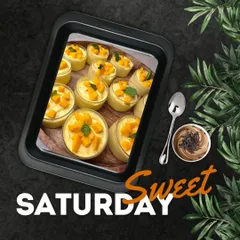Sweeten your Saturday with our luscious Mango Mousse. These individual dessert cups are smooth, creamy, and packed with tropical goodness.
