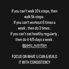 During festivals, focus on what you can do, not what you can't. If you can't walk 10k steps, walk 5k. If you can't work out 6 times a week, do it 3 times. Focus on consistency and build from there.