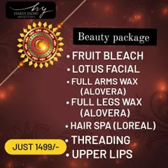 For those looking for extra hair care, this Rakhi package was a perfect choice. It included a Fruit Bleach, a gentle Lotus Facial, full-body Aloe Vera waxing, and a deeply nourishing L'oreal Hair Spa to restore shine and health to your hair.