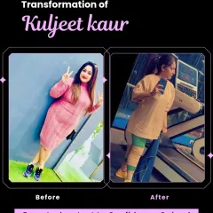 Here is the midway transformation of Kuljeet Kaur. It is not just about the inches lost, but the confidence gained. I am so proud of her dedication and excited to see her continue on this path to a healthier, happier life.
