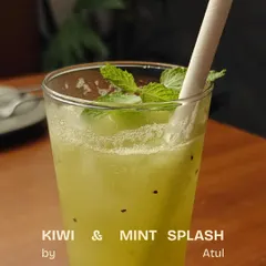 From our Plats Playground, the Kiwi & Mint Splash. This vibrant and refreshing drink was created by Atul as part of our weekly experimental session, showcasing our team's creativity.